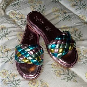 Signature Women's Multicolor Slide Sandals. Seychelles slides